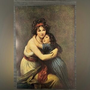 Charles Le Brun Madame Vigée Le Brun Daughter Original Vintage Fine Art Print